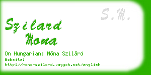 szilard mona business card
